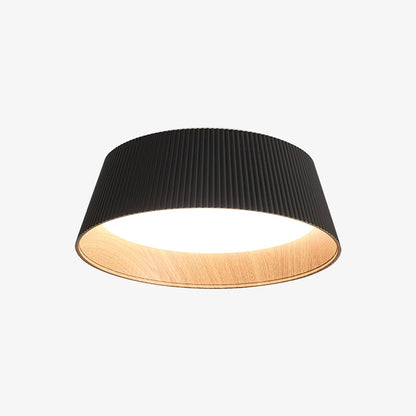 Ribbed Ceiling Light | Metal & Acrylic | Black or White Finish