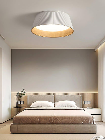 Ribbed Ceiling Light | Metal & Acrylic | Black or White Finish