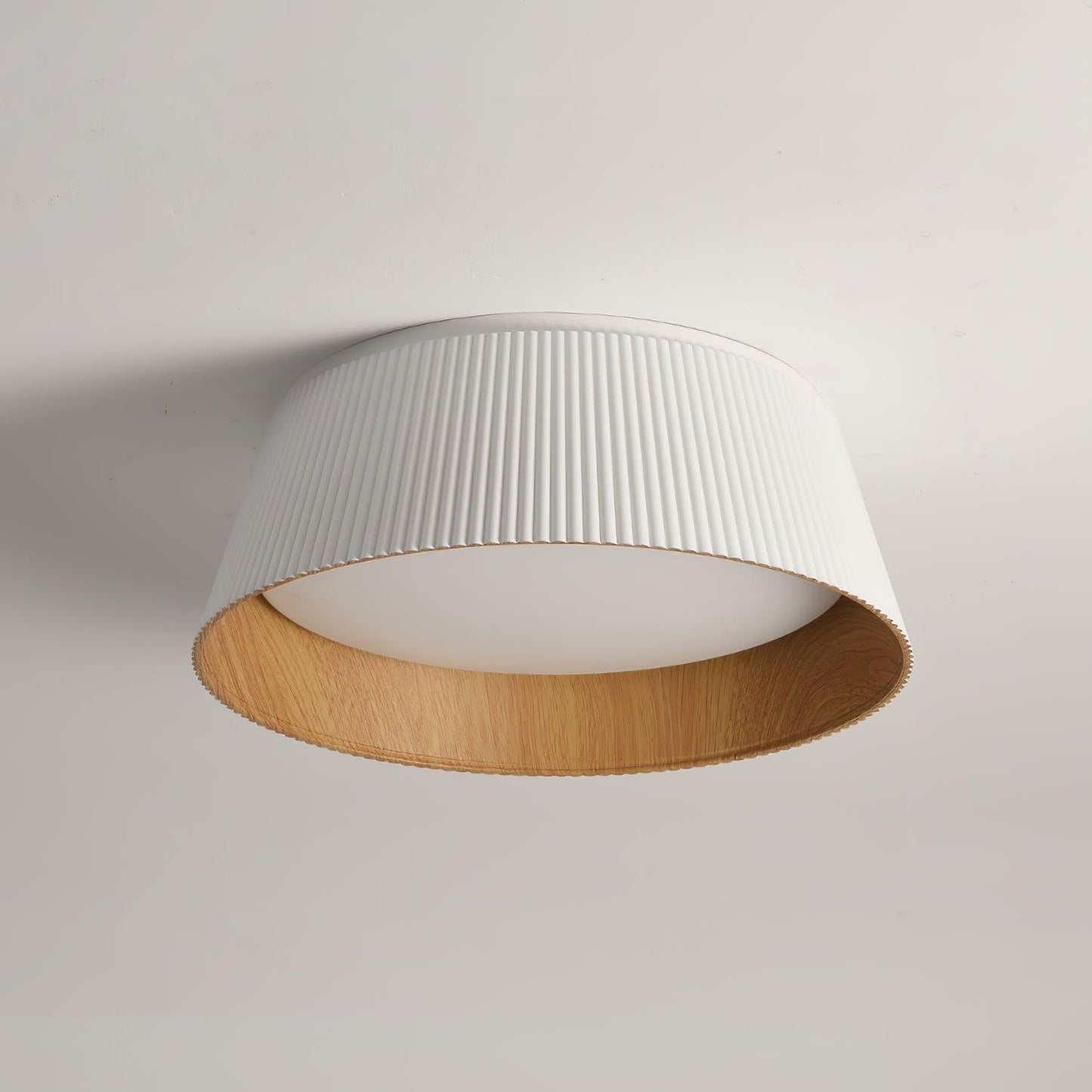 Ribbed Ceiling Light | Metal & Acrylic | Black or White Finish