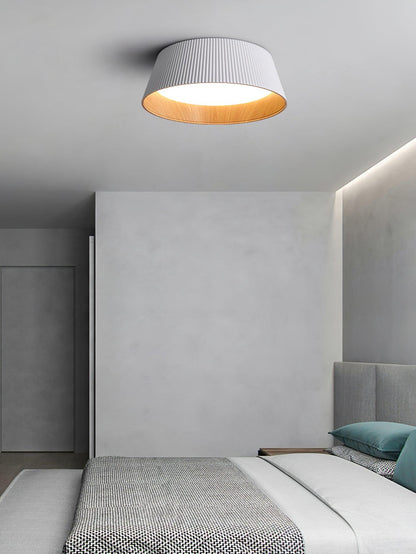 Ribbed Ceiling Light | Metal & Acrylic | Black or White Finish