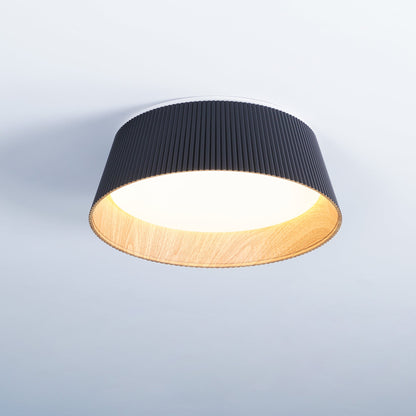Ribbed Ceiling Light | Metal & Acrylic | Black or White Finish
