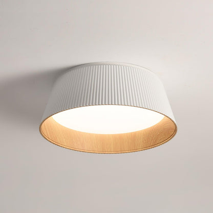 Ribbed Ceiling Light | Metal & Acrylic | Black or White Finish