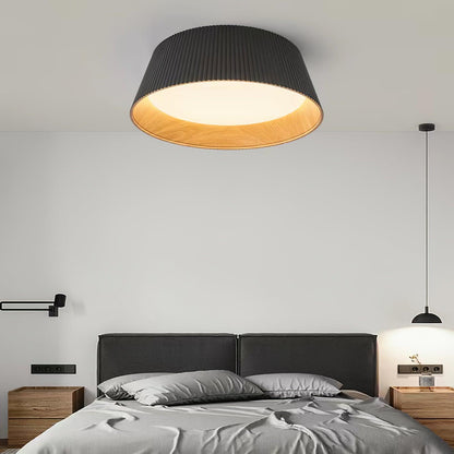 Ribbed Ceiling Light | Metal & Acrylic | Black or White Finish
