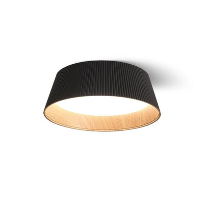 Ribbed Ceiling Light | Metal & Acrylic | Black or White Finish