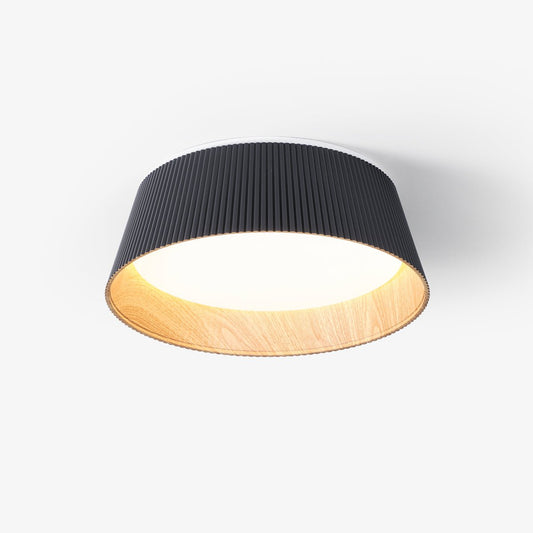 Ribbed Ceiling Light | Metal & Acrylic | Black or White Finish