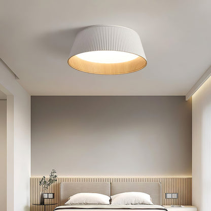 Ribbed Ceiling Light | Metal & Acrylic | Black or White Finish
