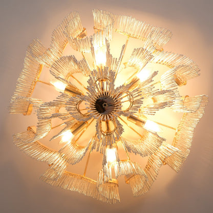 Modern Tassel Ceiling Lamp | Metal & Aluminum Chain | Champagne Gold