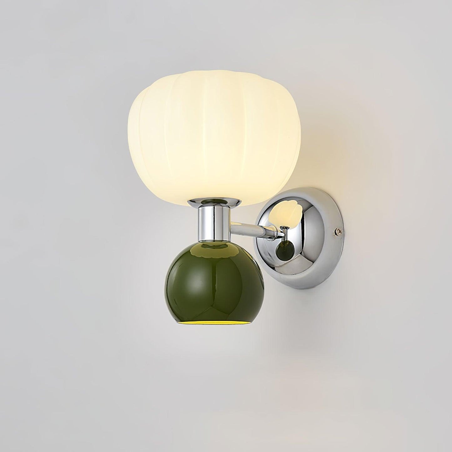 Moderno Cream Sconce | Metal, Plastic | Chrome