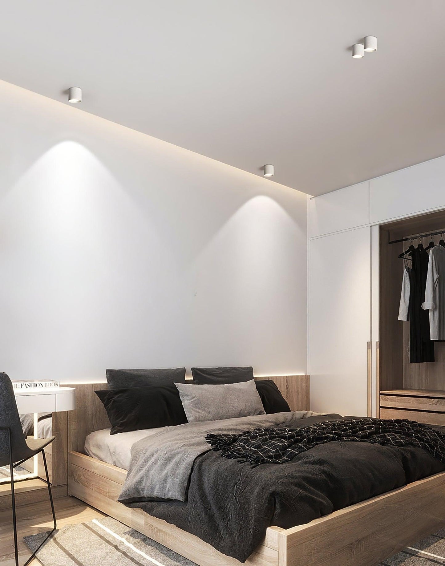 Modupoint Ceiling Light | Metal & Acrylic | White or Black Finish