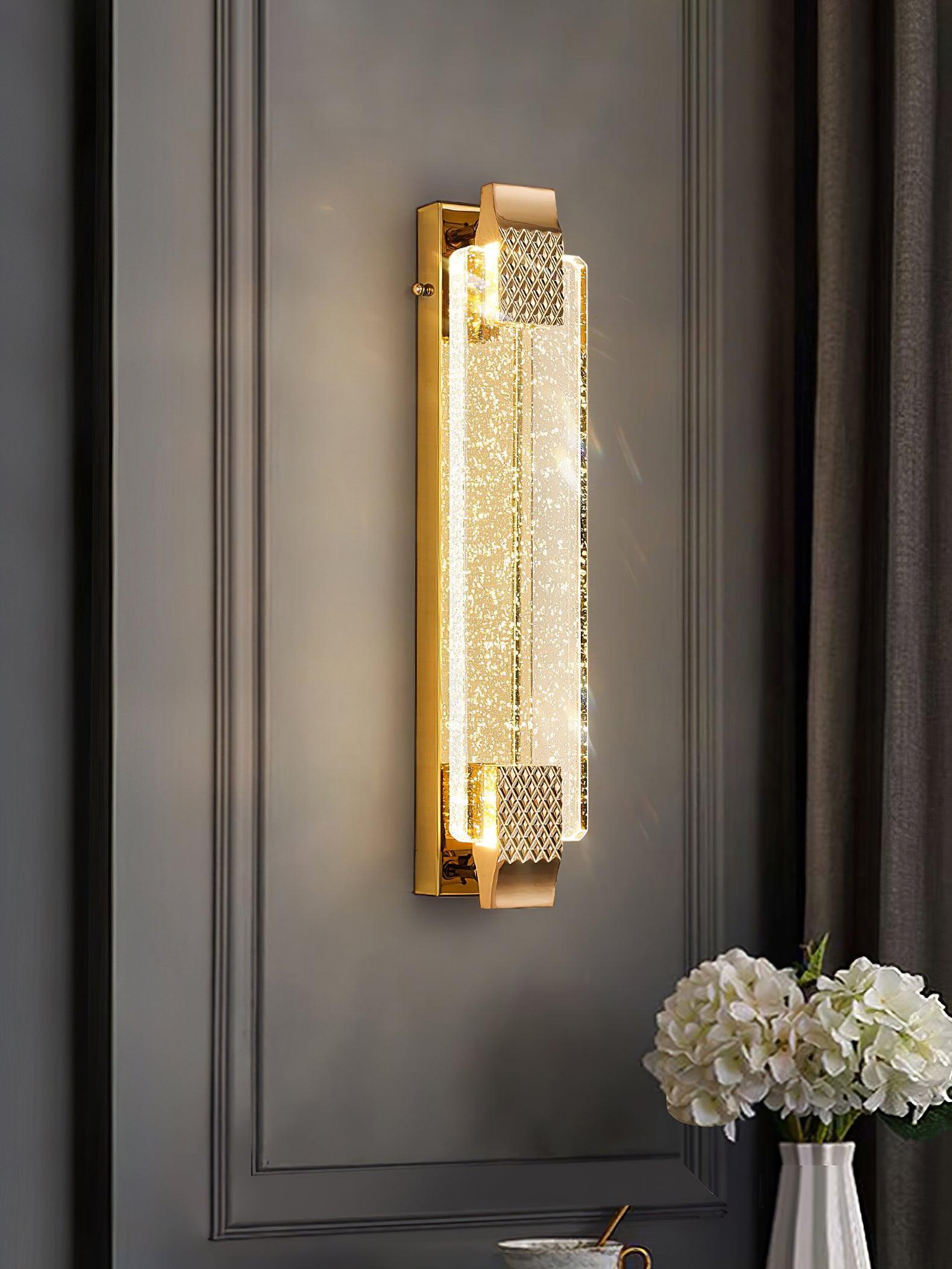 Moet Sconce | Clear Bubble Crystal | Rose Gold