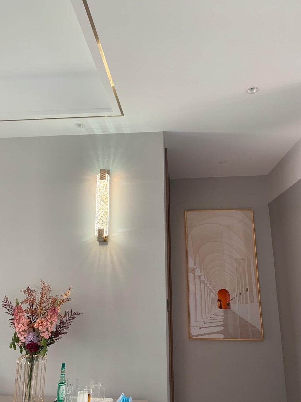 Moet Sconce | Clear Bubble Crystal | Rose Gold