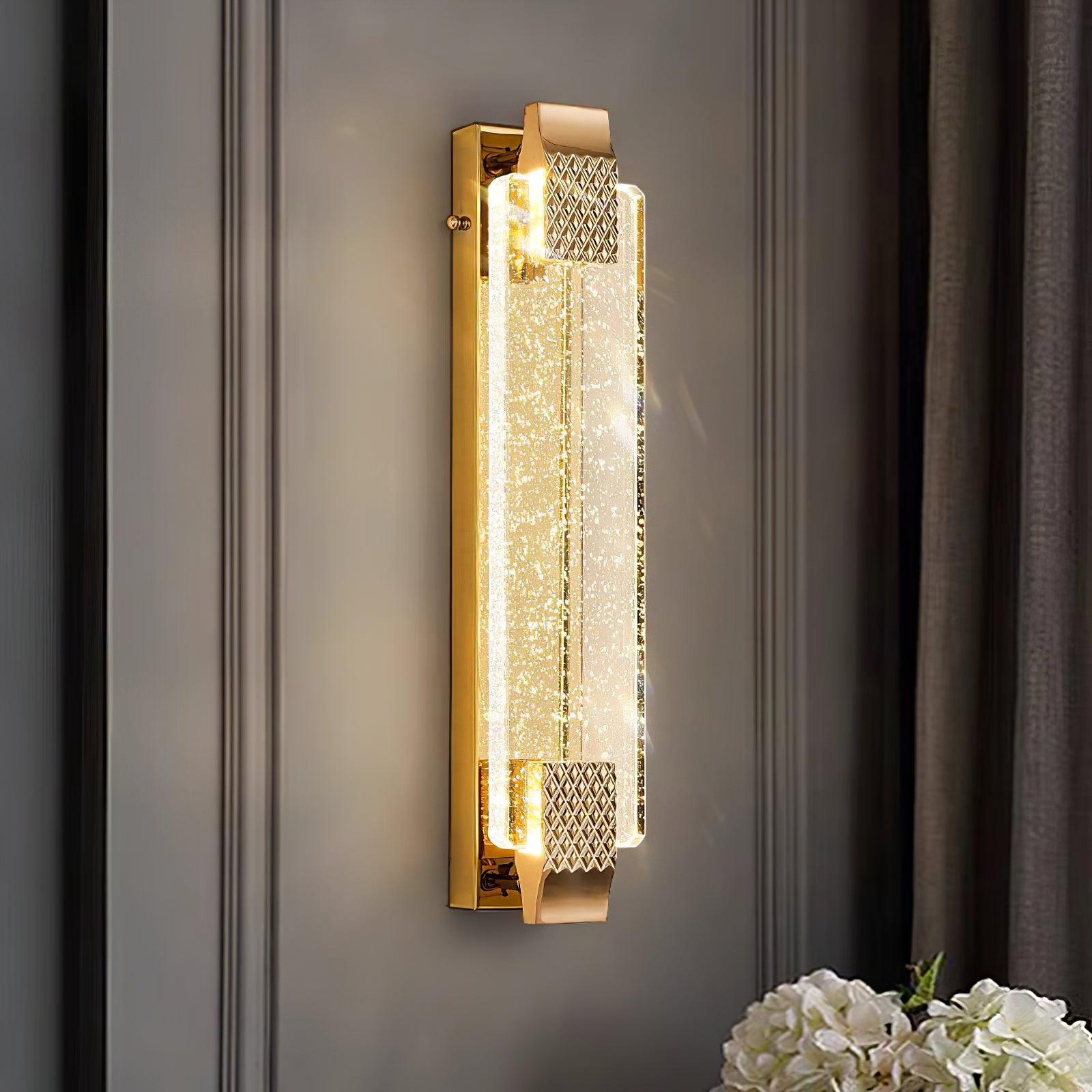Moet Sconce | Clear Bubble Crystal | Rose Gold