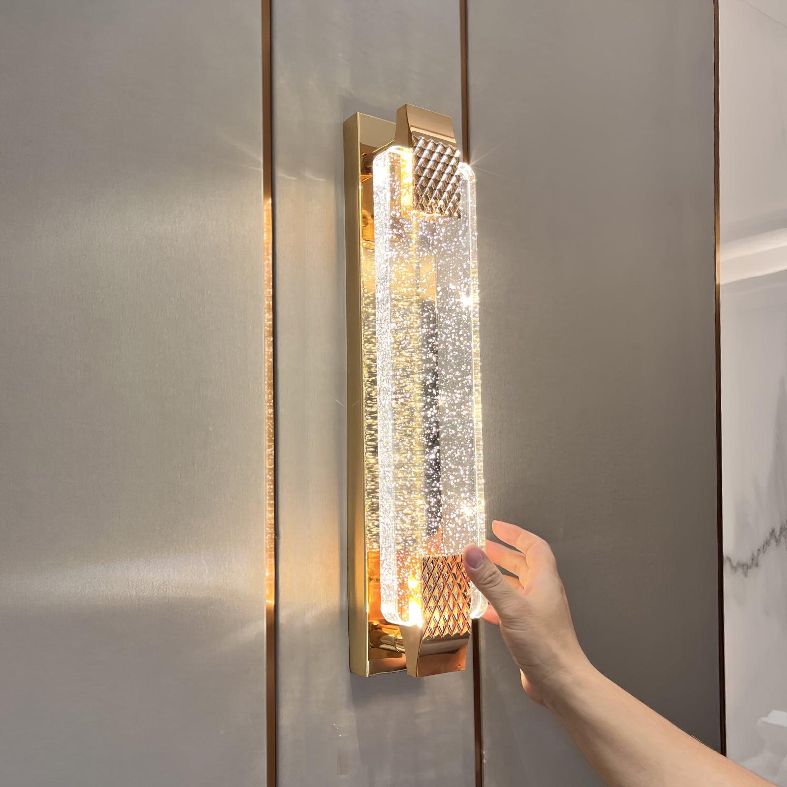 Moet Sconce | Clear Bubble Crystal | Rose Gold