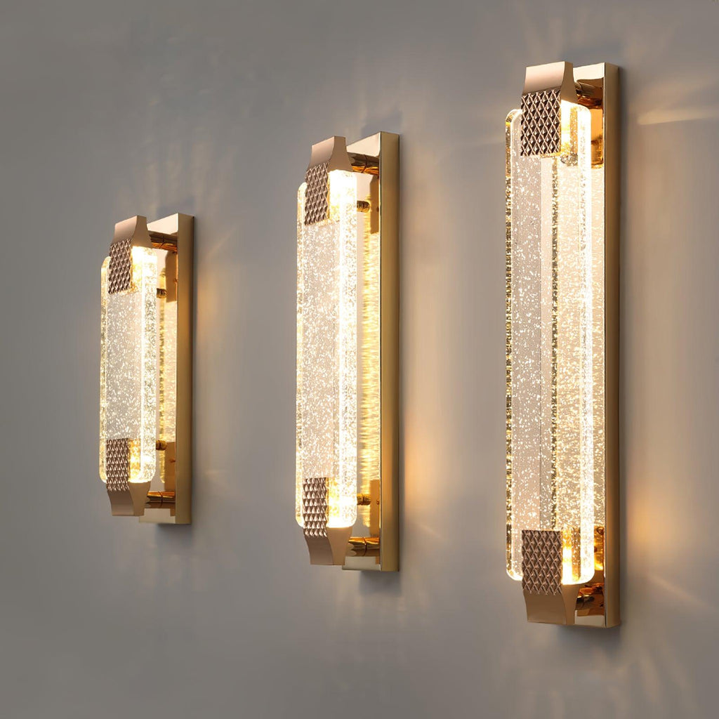 Moet Sconce | Clear Bubble Crystal | Rose Gold