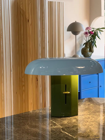 Molli Mushroom Table Lamp | Metal | Green, Orange