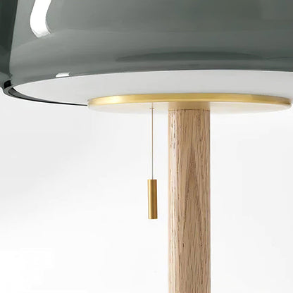 Mona Glass Table Lamp | Metal, Marble, Glass | Black, Wood Color, Gray