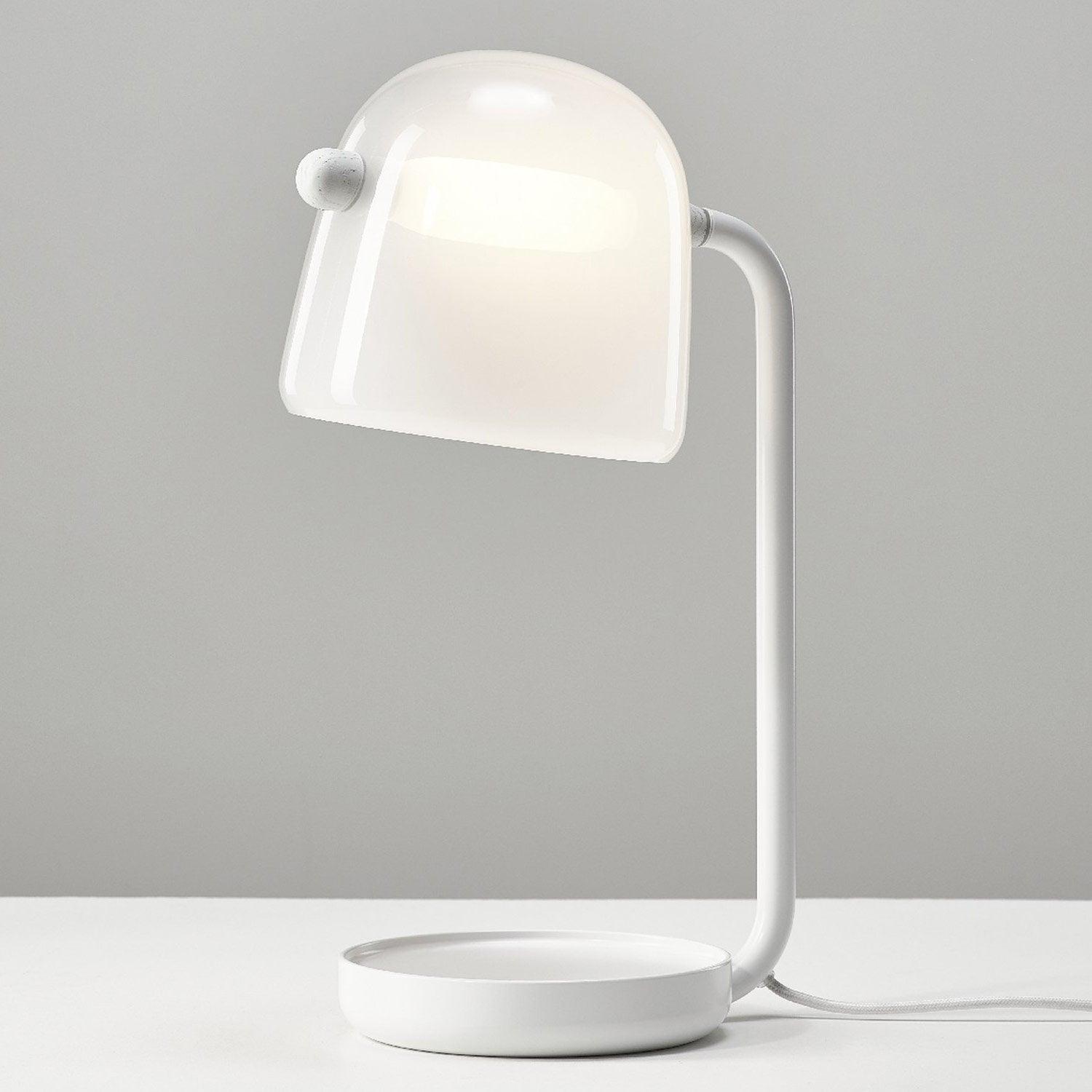 Penumbra Table Light | Handblown Glass & Metal | Black or White