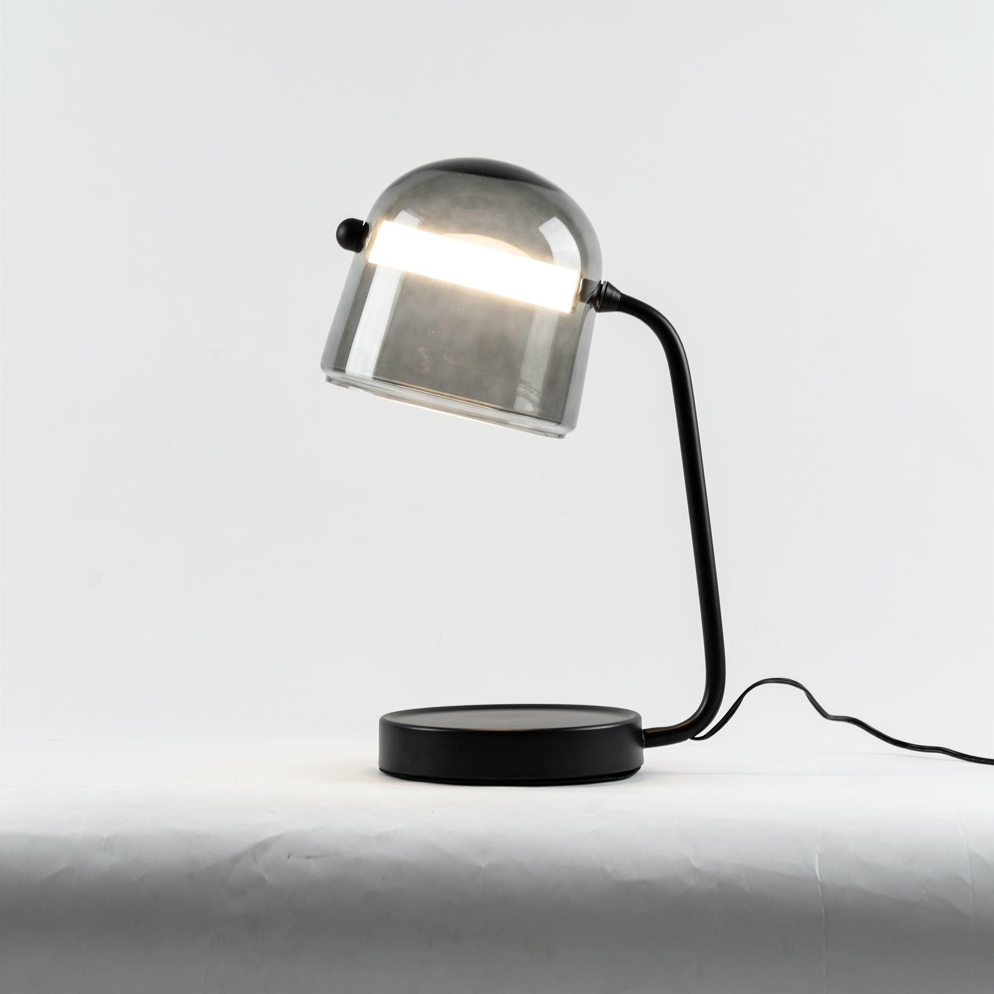 Penumbra Table Light | Handblown Glass & Metal | Black or White