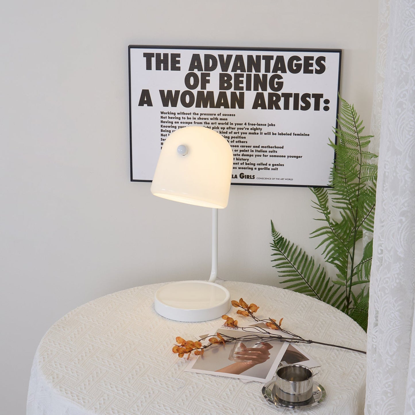 Penumbra Table Light | Handblown Glass & Metal | Black or White
