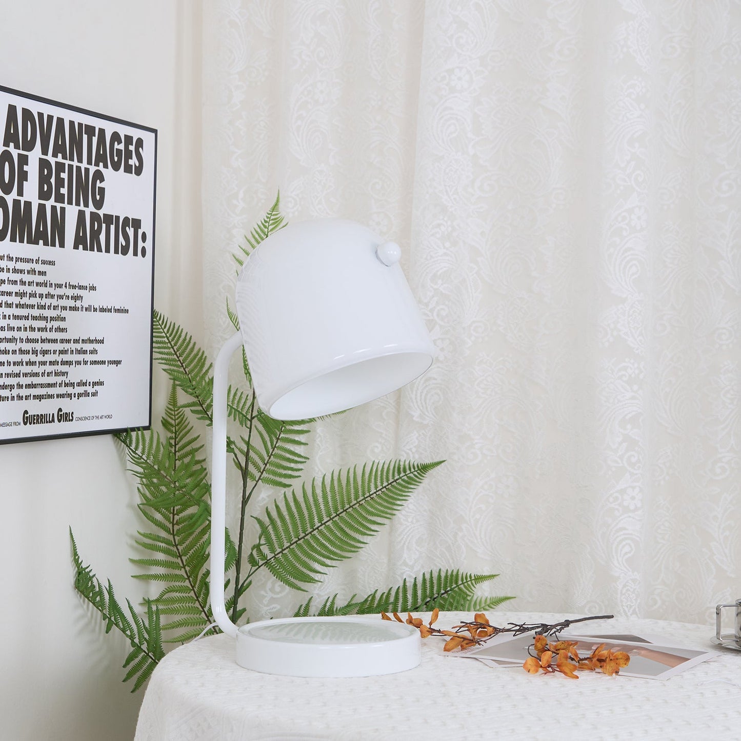 Penumbra Table Light | Handblown Glass & Metal | Black or White