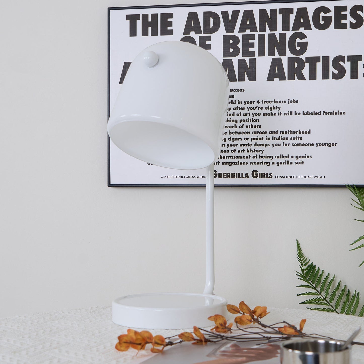 Penumbra Table Light | Handblown Glass & Metal | Black or White