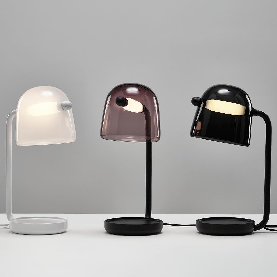 Penumbra Table Light | Handblown Glass & Metal | Black or White