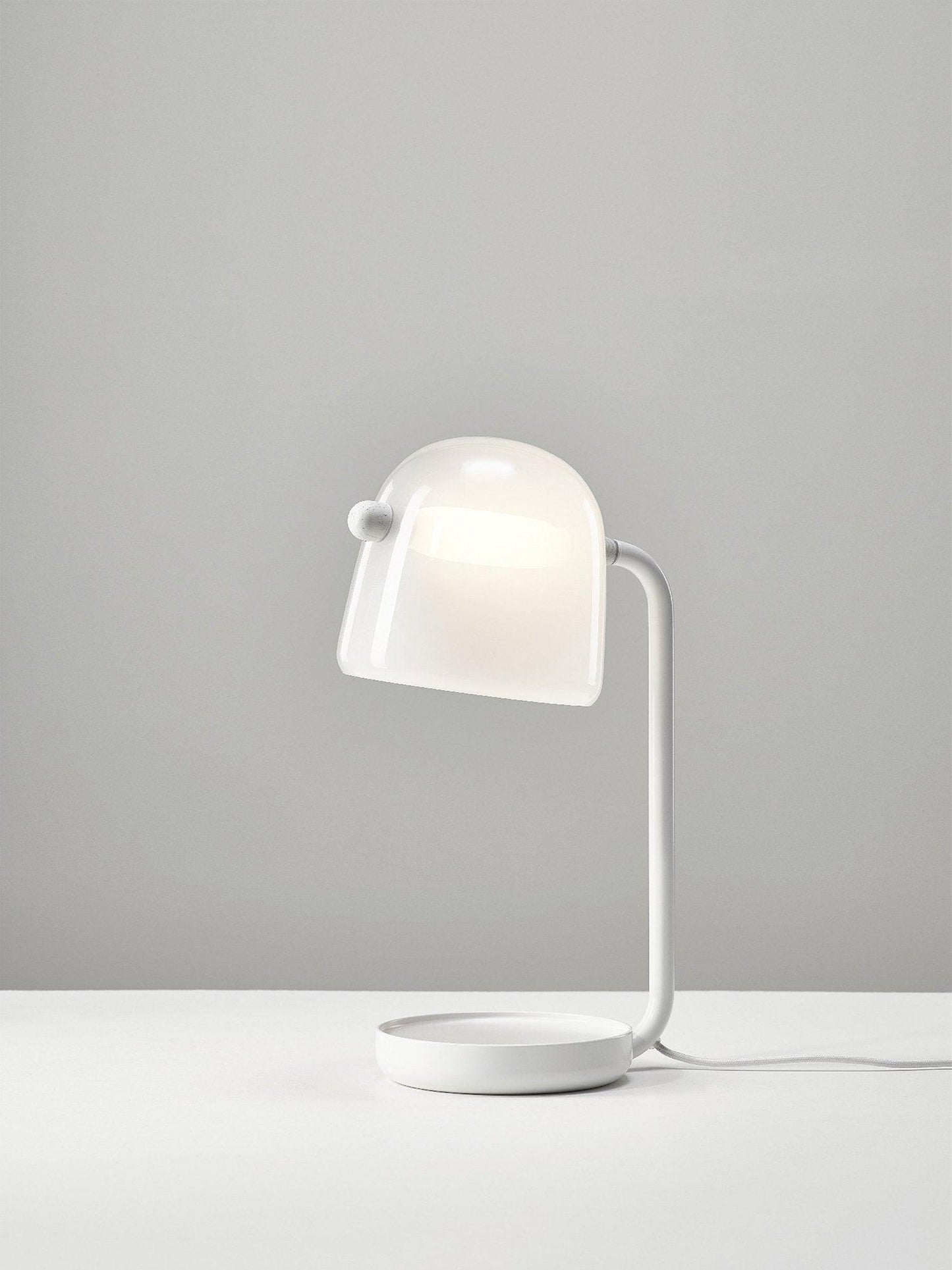 Penumbra Table Light | Handblown Glass & Metal | Black or White