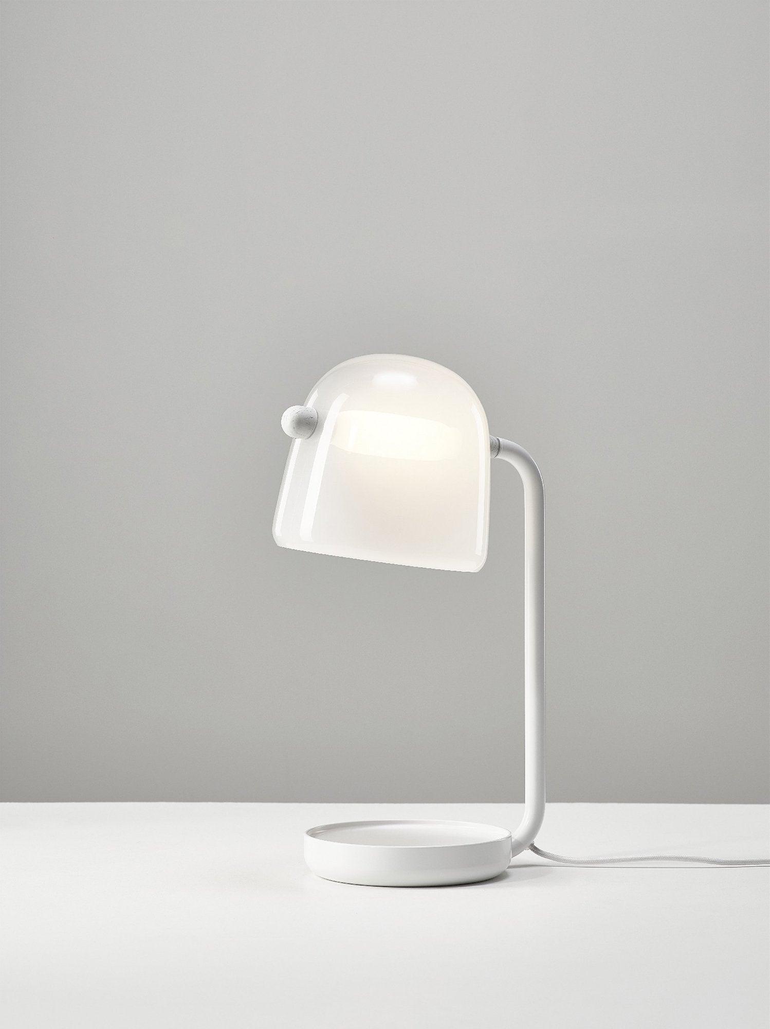 Penumbra Table Light | Handblown Glass & Metal | Black or White
