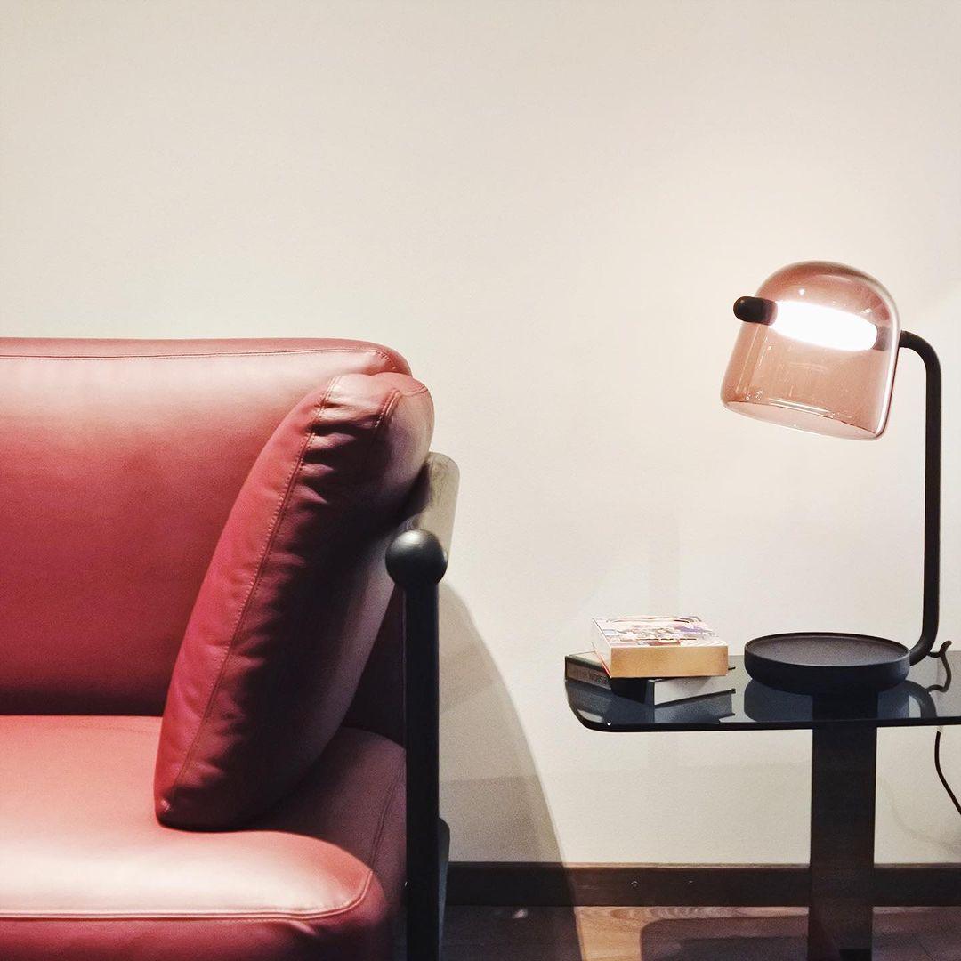 Penumbra Table Light | Handblown Glass & Metal | Black or White