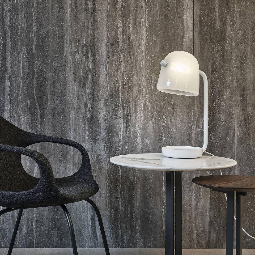Penumbra Table Light | Handblown Glass & Metal | Black or White