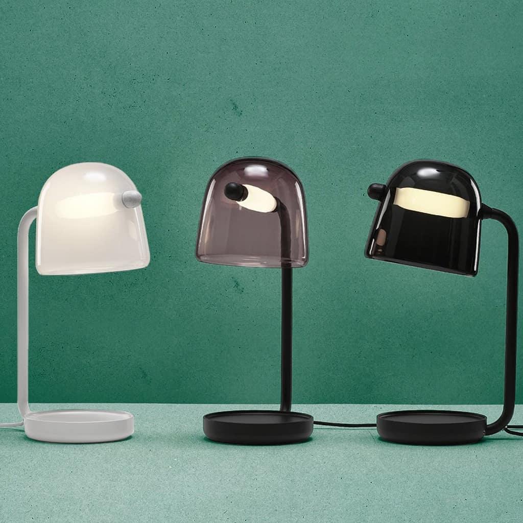 Penumbra Table Light | Handblown Glass & Metal | Black or White