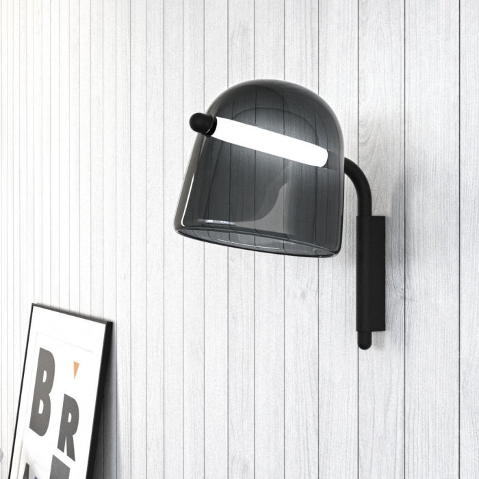 Penumbra Wall Light | Handblown Glass & Metal | Black or White