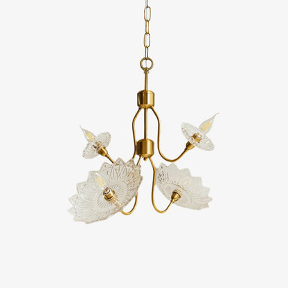Monique Lhuillier Chandelier | Antique Copper & Glass | 4 or 6 Heads