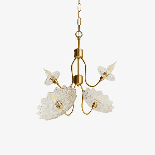 Monique Lhuillier Chandelier | Antique Copper & Glass | 4 or 6 Heads