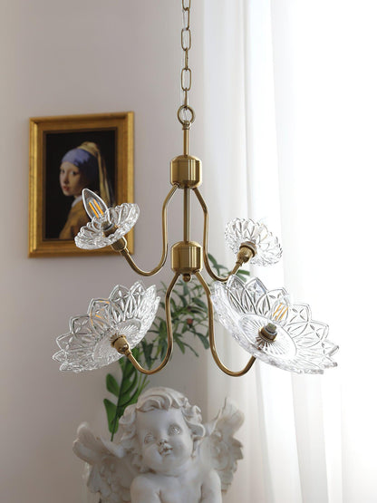 Monique Lhuillier Chandelier | Antique Copper & Glass | 4 or 6 Heads