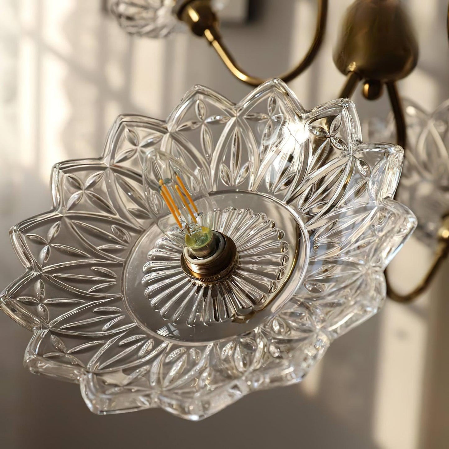 Monique Lhuillier Chandelier | Antique Copper & Glass | 4 or 6 Heads