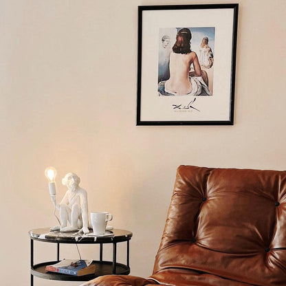 Monkey Table Lamp | Resin & Metal | Black or White