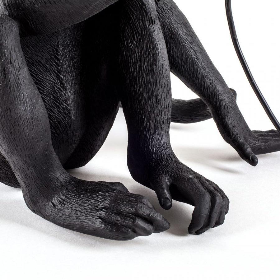 Monkey Table Lamp | Resin & Metal | Black or White