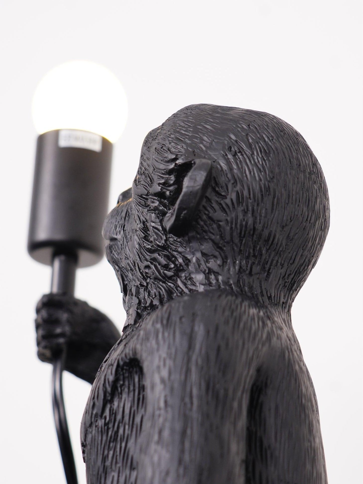 Monkey Table Lamp | Resin & Metal | Black or White