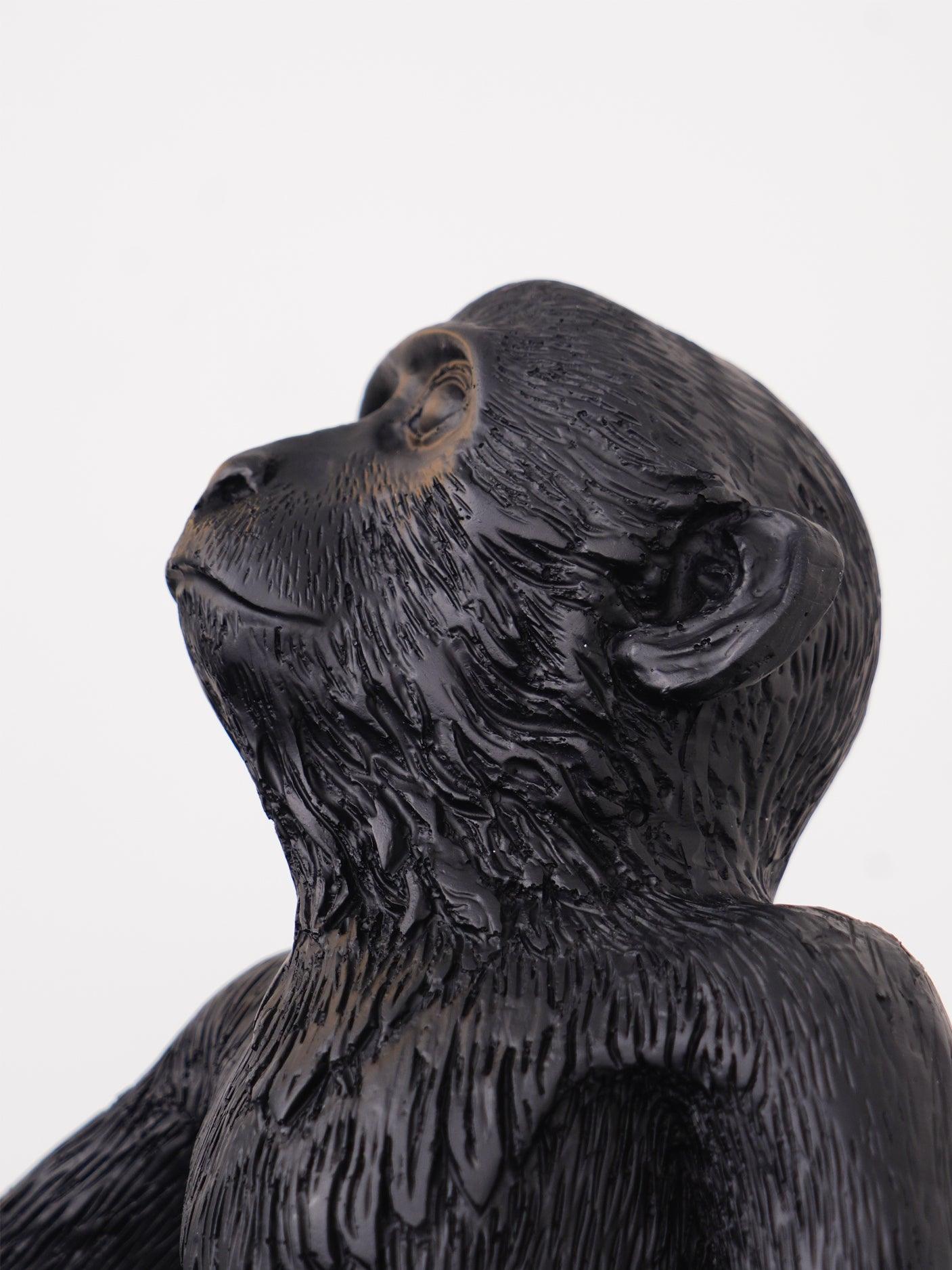 Monkey Table Lamp | Resin & Metal | Black or White