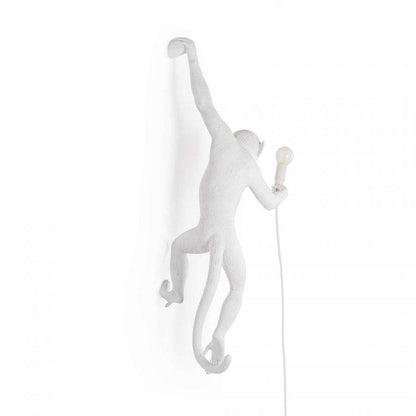 Monkey Wall Lamp | Resin & Metal | Black, Gold, White