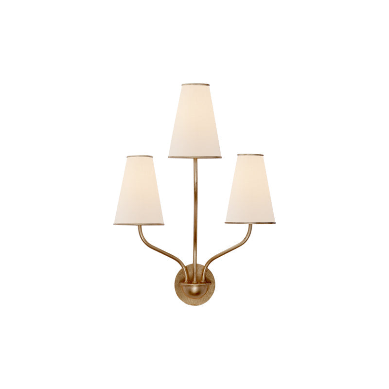 Montreuil Wall Light | Antique Brass & Nickel | 3-Light Design