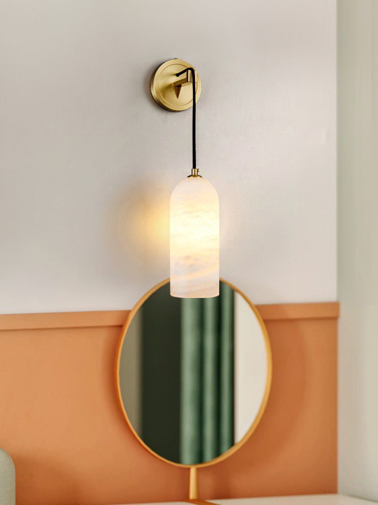 Monty Wall Lamp | Brass & Alabaster | White Shade