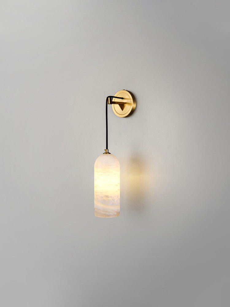 Monty Wall Lamp | Brass & Alabaster | White Shade