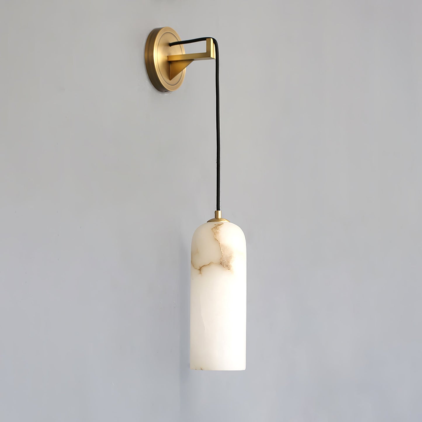 Monty Wall Lamp | Brass & Alabaster | White Shade