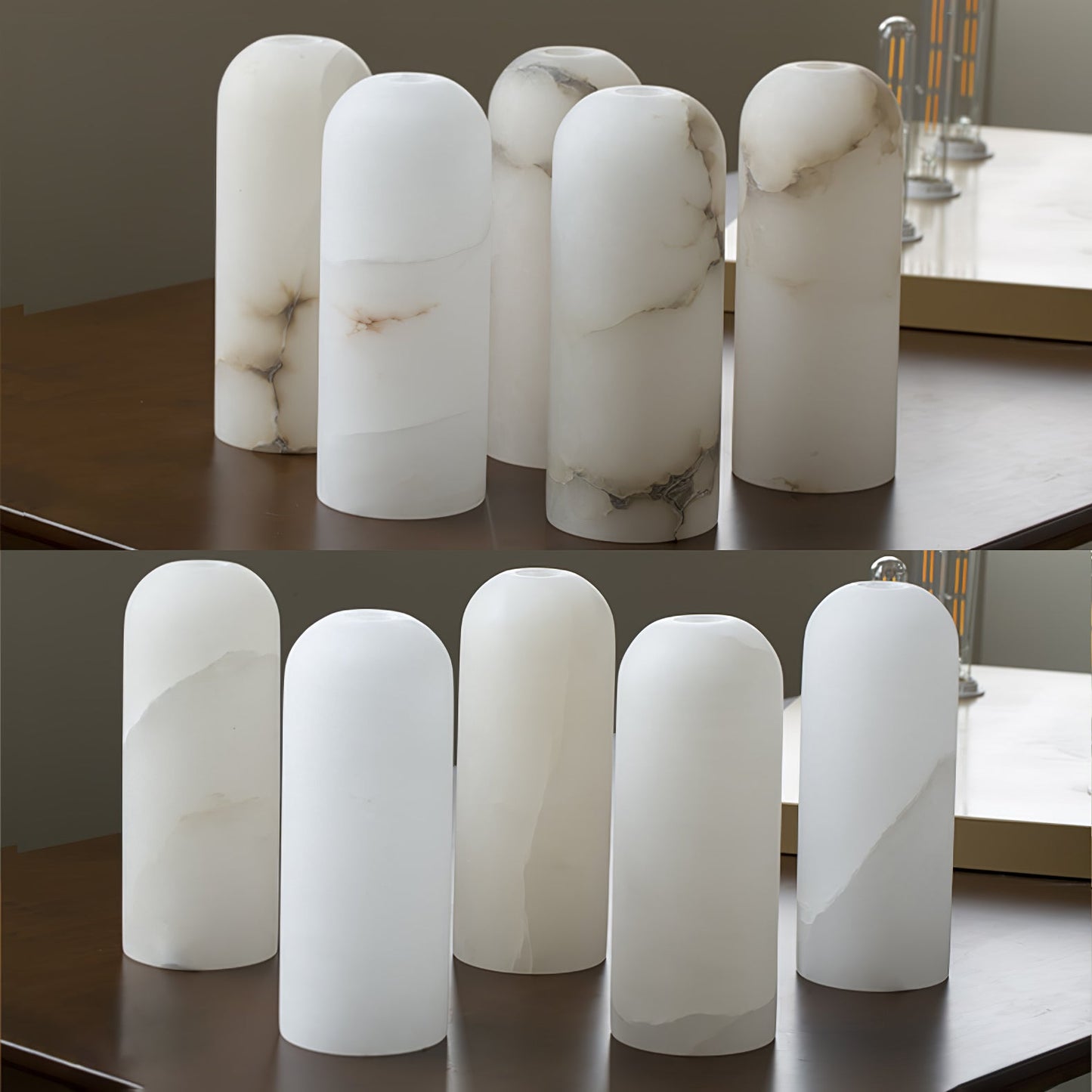 Monty Wall Lamp | Brass & Alabaster | White Shade