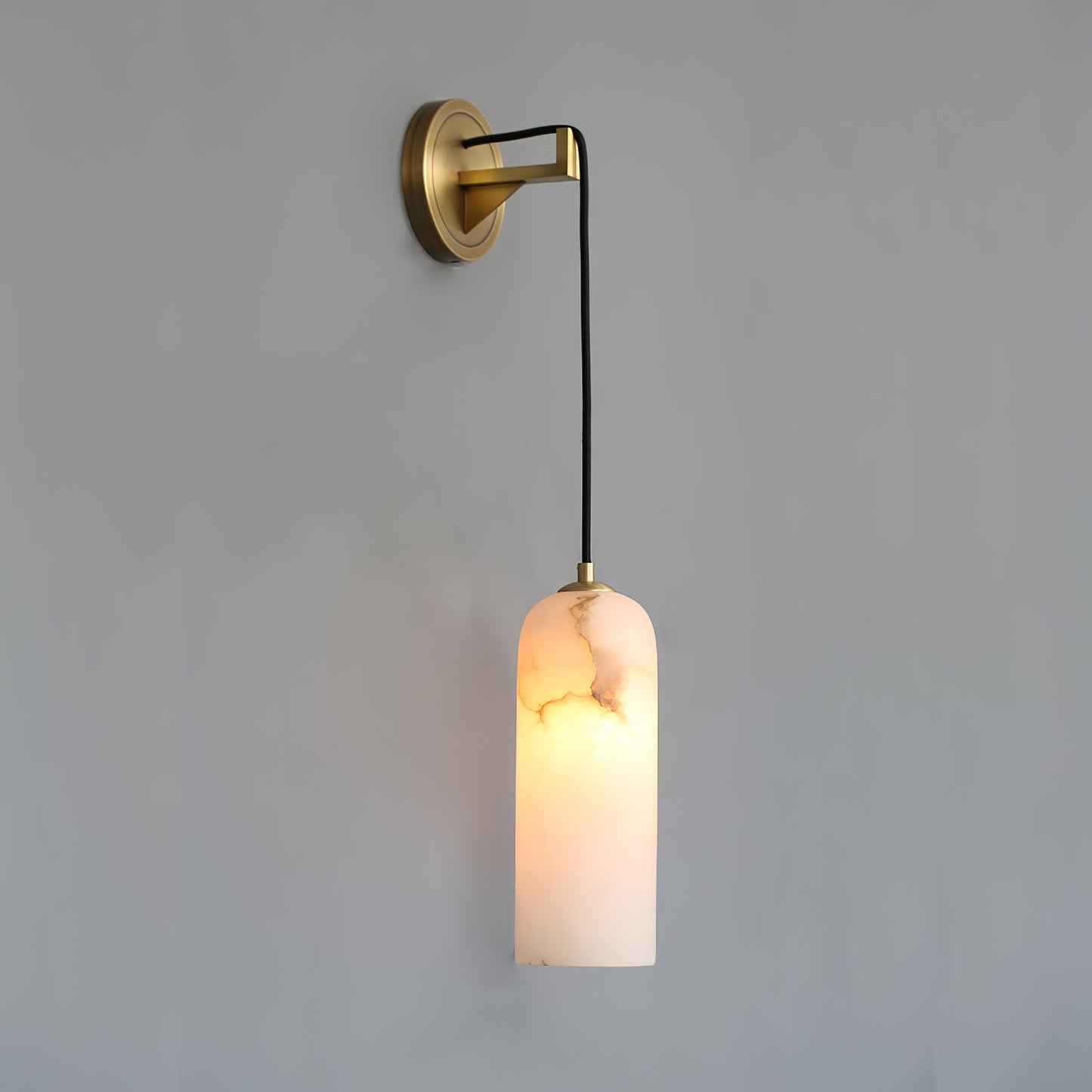 Monty Wall Lamp | Brass & Alabaster | White Shade