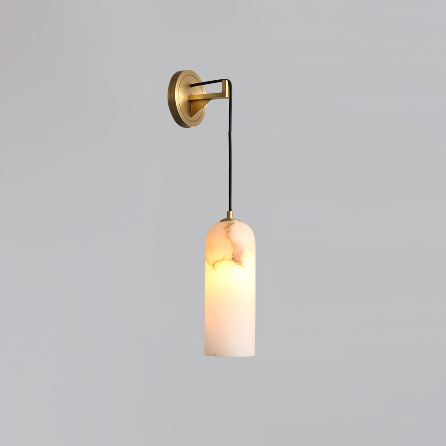 Monty Wall Lamp | Brass & Alabaster | White Shade