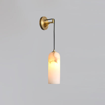Monty Wall Lamp | Brass & Alabaster | White Shade