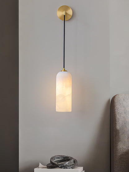 Monty Wall Lamp | Brass & Alabaster | White Shade